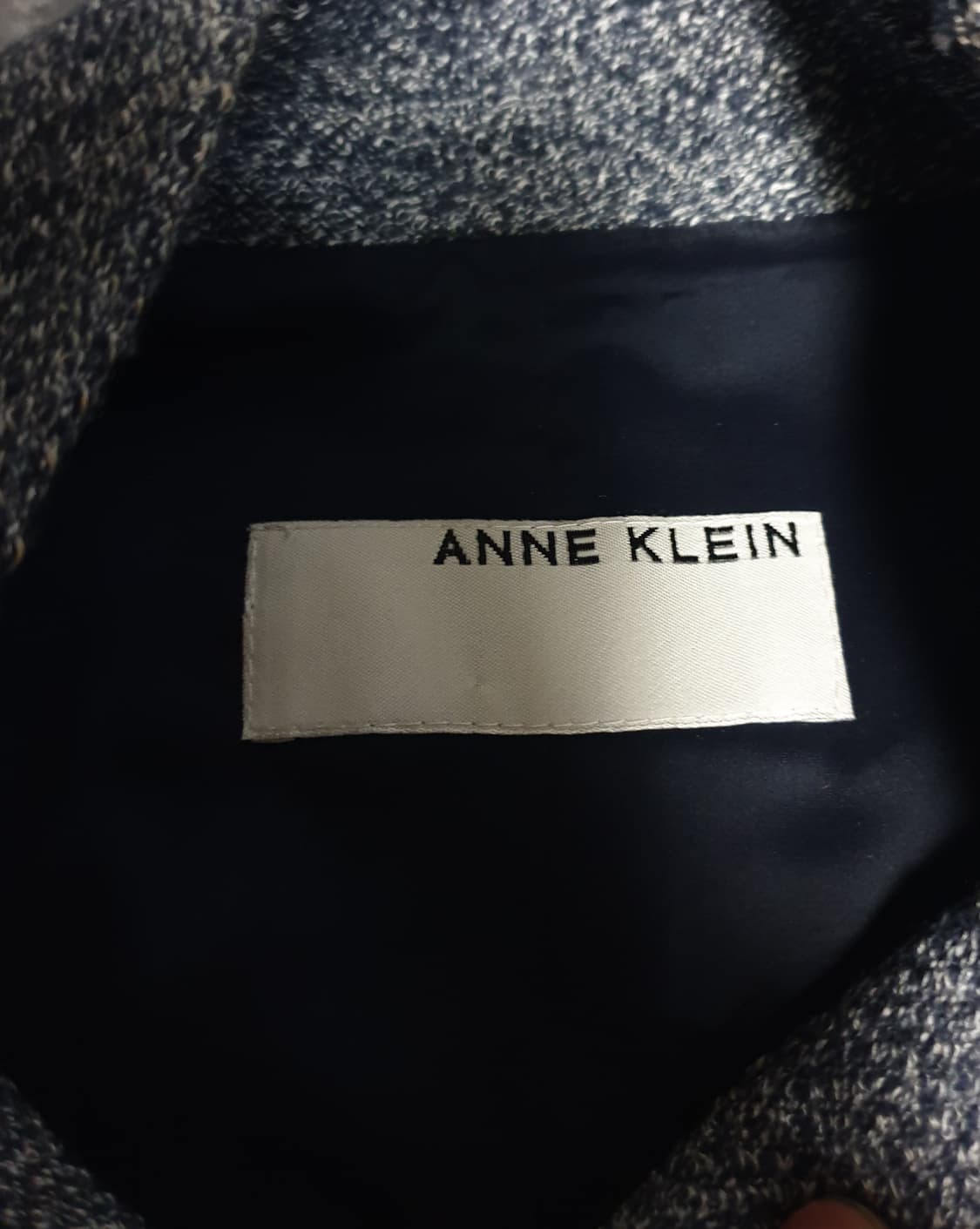 ANNE KLEIN 제팬원사 트위드 울 코트 네이비 (55) 상품이미지3