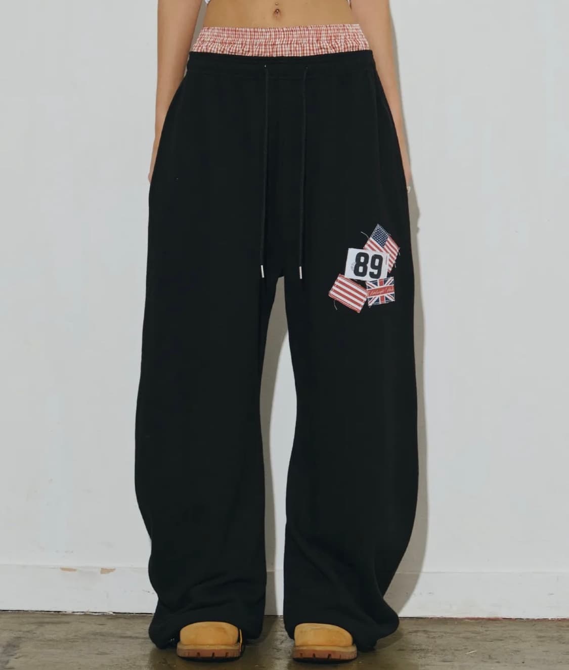 새상품 미드나잇무브 rd check pants 블랙 상품이미지1