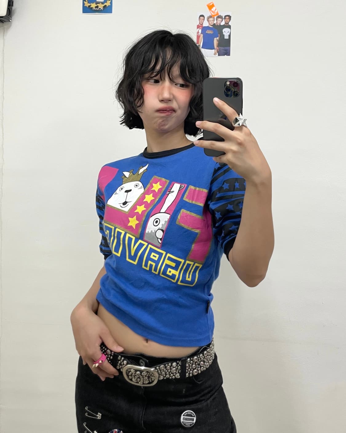 usavish rabbit star blue t-shirt 상품이미지1