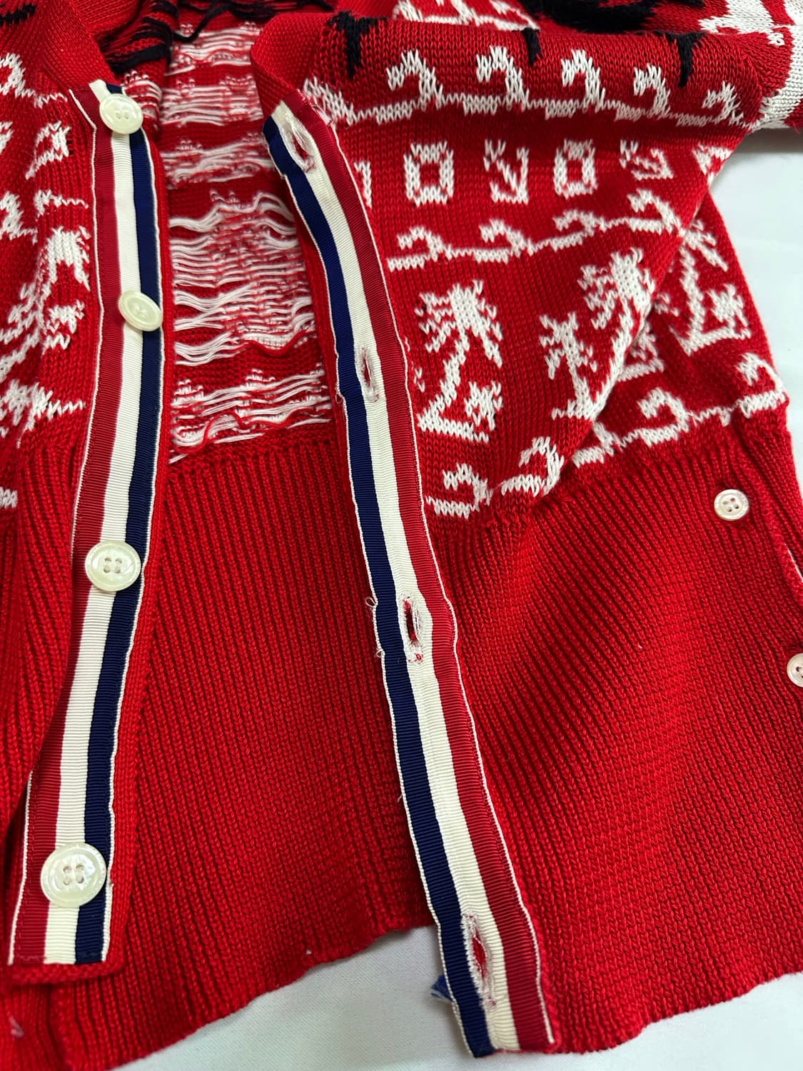 톰브라운 2010 런웨이 사선 청새치 가디건 상품이미지8