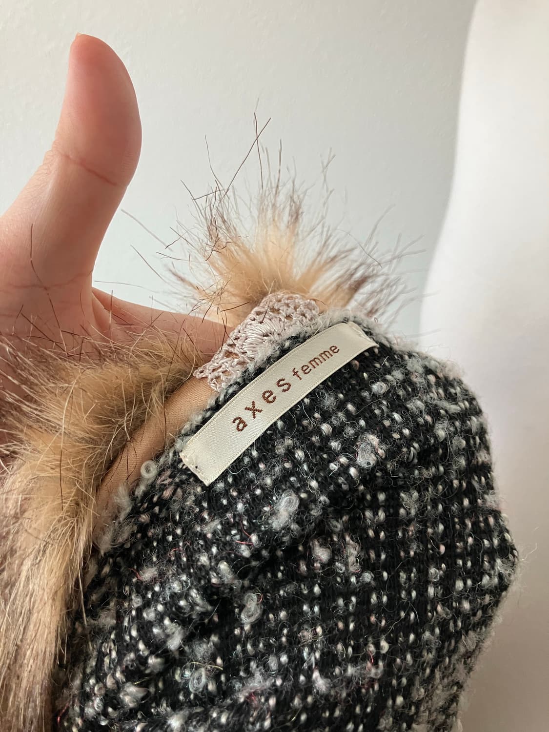 엑시즈팜 퍼장식 니트 히메갸루 모리걸 하구미 로걀 에겐녀 상품이미지5