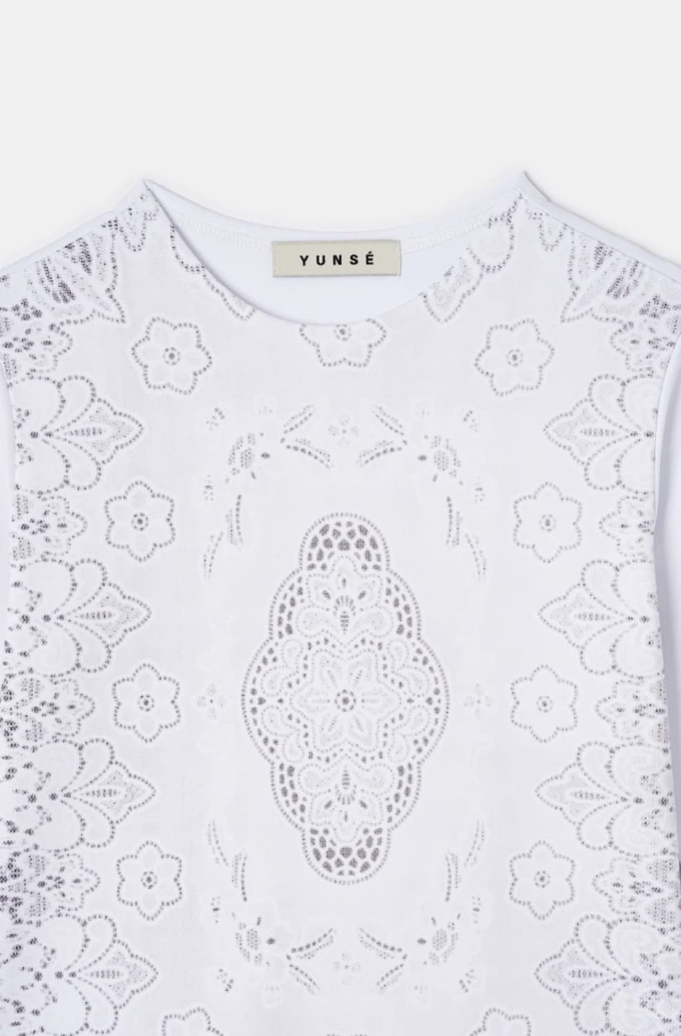 윤세 yunse 레이스 프린트 탑 티셔츠 상품이미지2