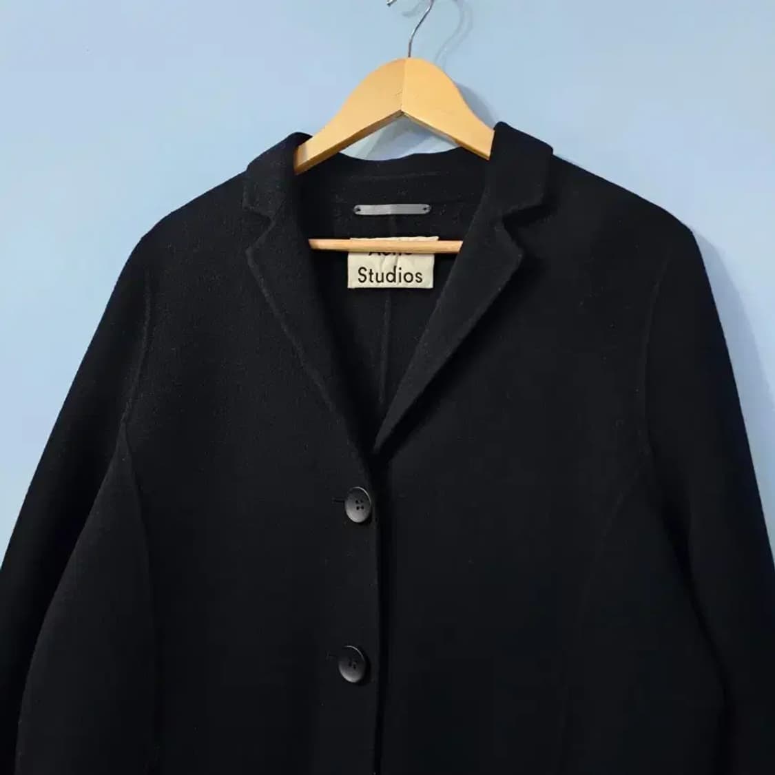 아크네 스튜디오 블랙 오버핏 캐시미어 코트 ~~55반 상품이미지3
