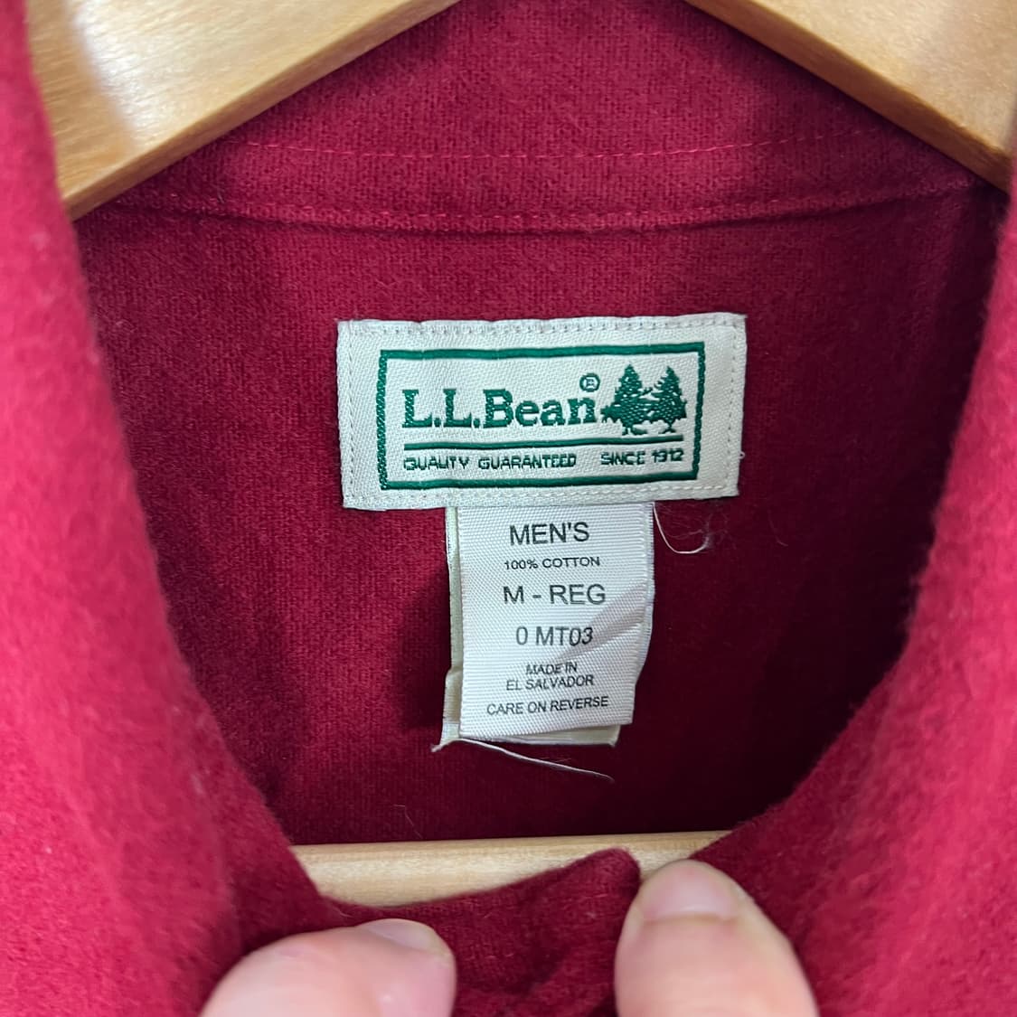 L.L bean 엘엘빈 몰스킨 레드 셔츠 상품이미지4
