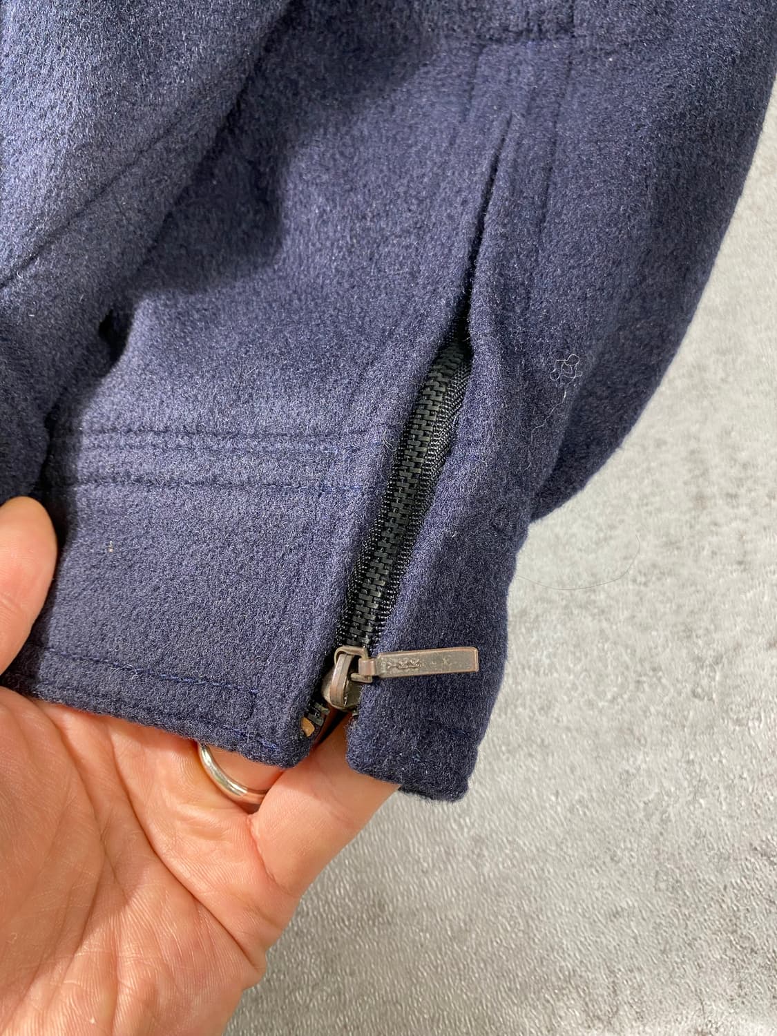 [M] 80s Fransoise Homme 아카이브 네이비 울 자켓 상품이미지7