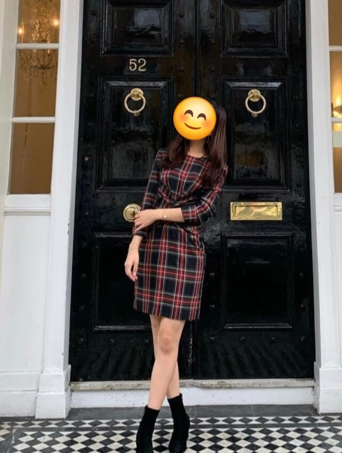 마쥬 트위스트 체크 미니원피스 2사이즈 상품이미지1