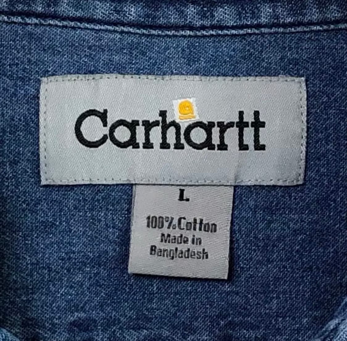 칼하트 데님 셔츠 L사이즈 A급 상태 (중고) 상품이미지3