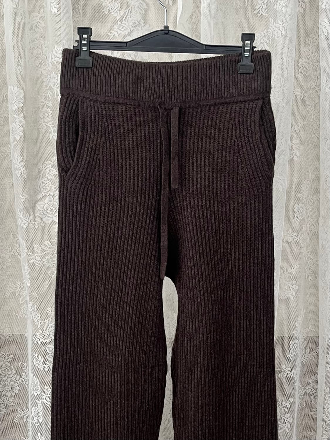 XS) 랙앤본 캐시미어 니트 조거 팬츠 브라운 상품이미지3