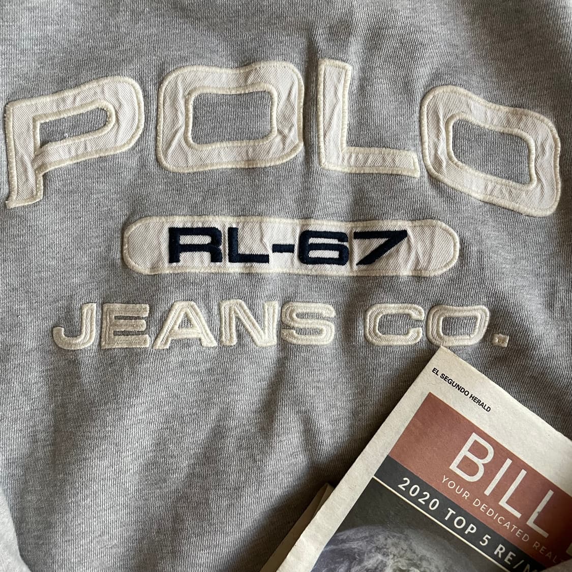 폴로 진스 컴퍼니 RL-67 그레이 기모 스웻셔츠 상품이미지3