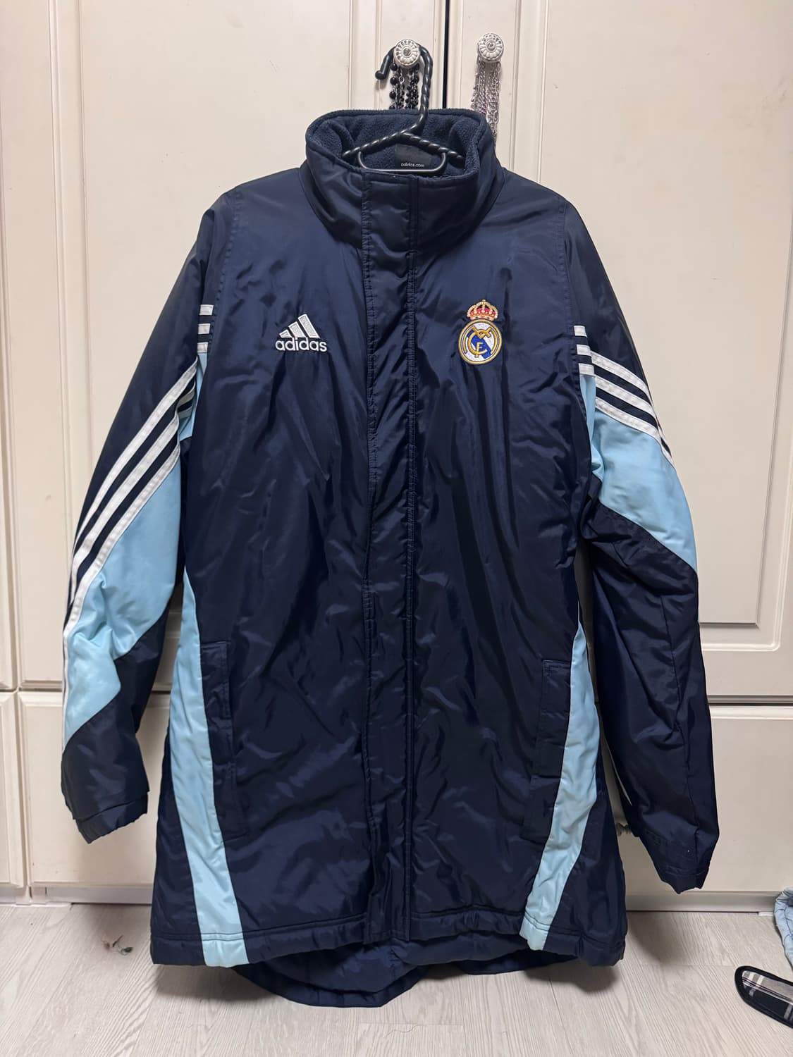 빈티지 아디다스 레알마드리드 바람막이 패딩 네이비 스카이블루 상품이미지1