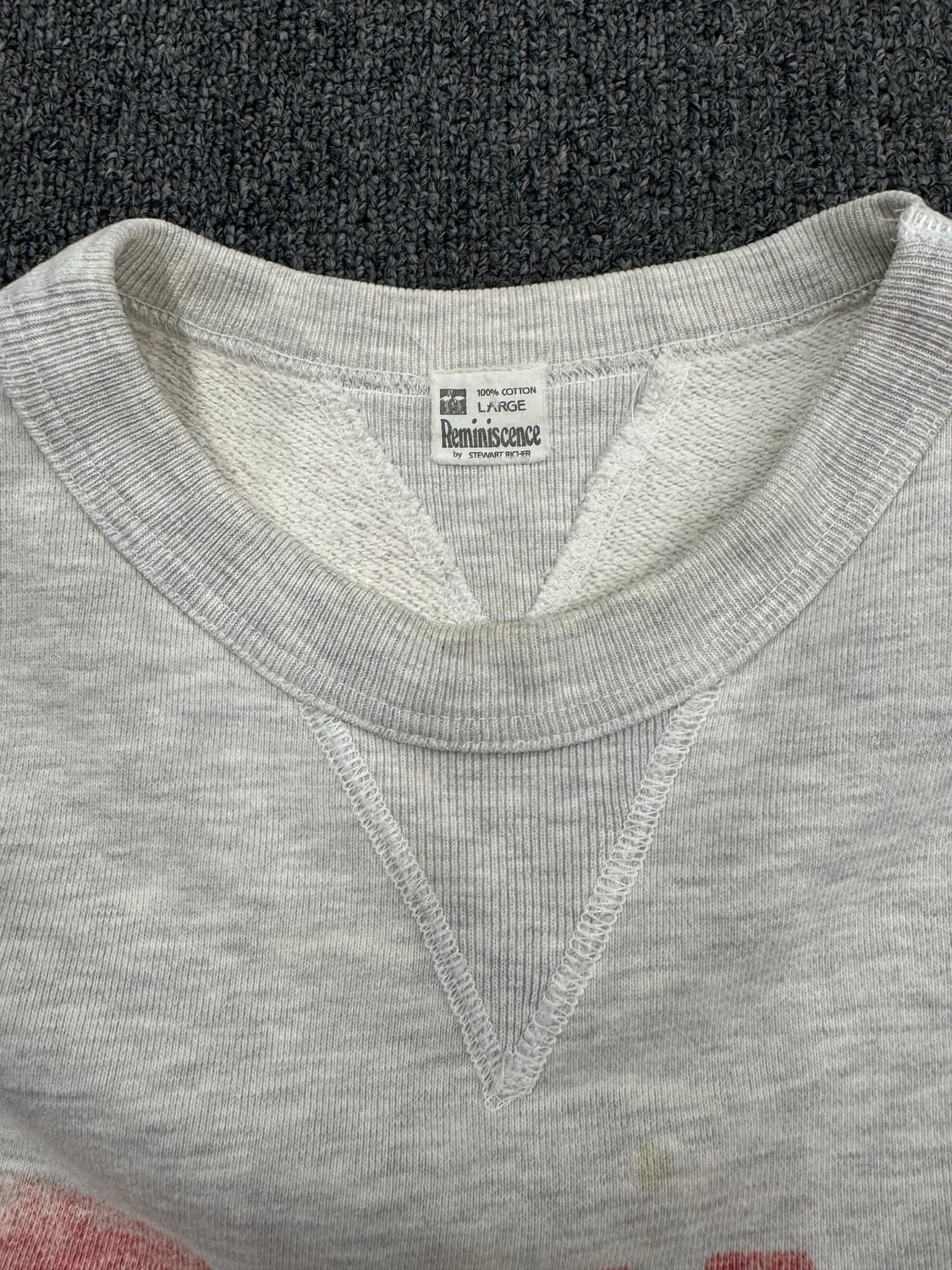 L)레미니센스 빈티지 REM프린팅 그레이 스웻셔츠 상품이미지4