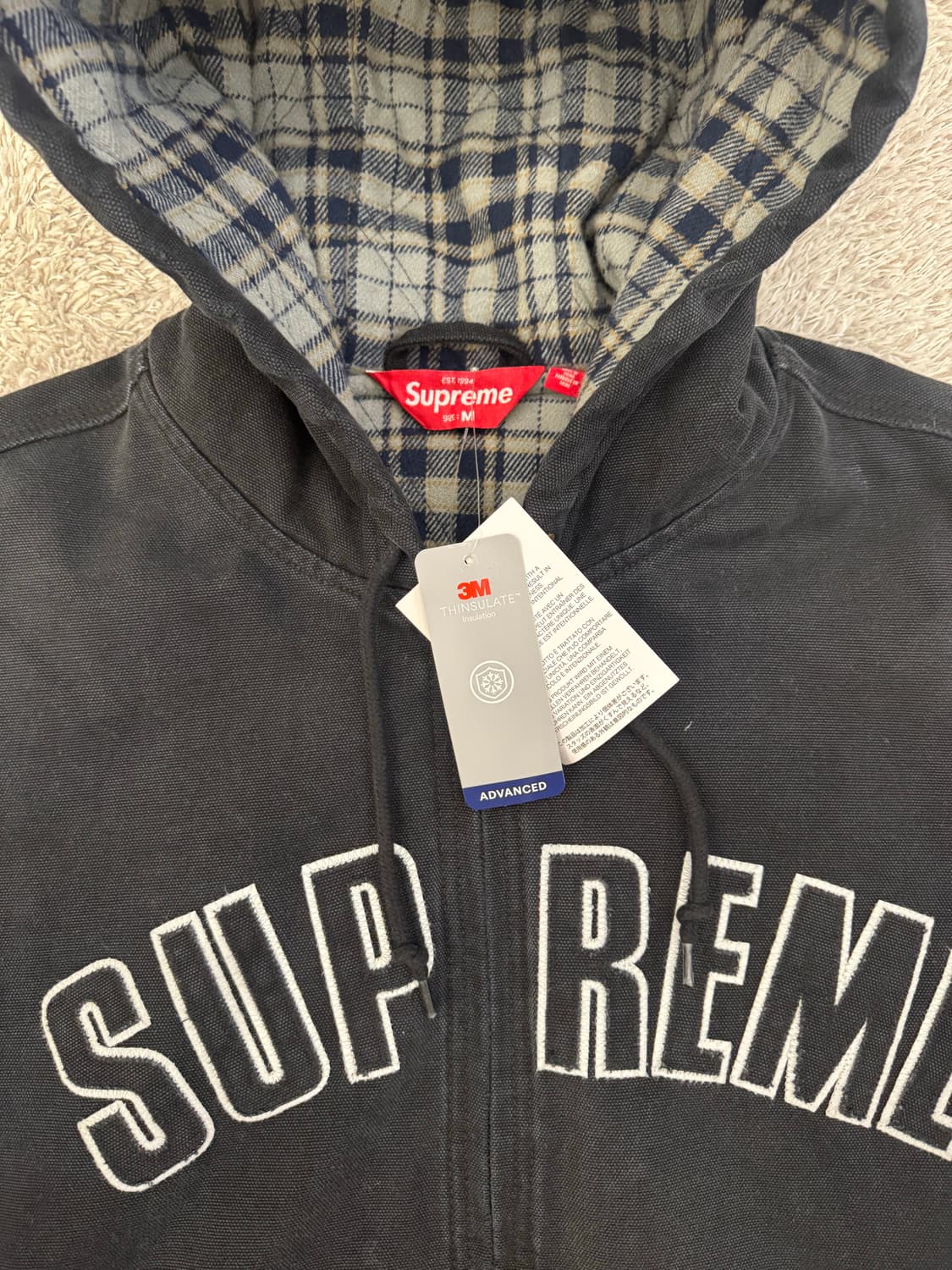 [M] 슈프림 리플렉티브 아크 후드 워크 자켓 블랙 상품이미지6