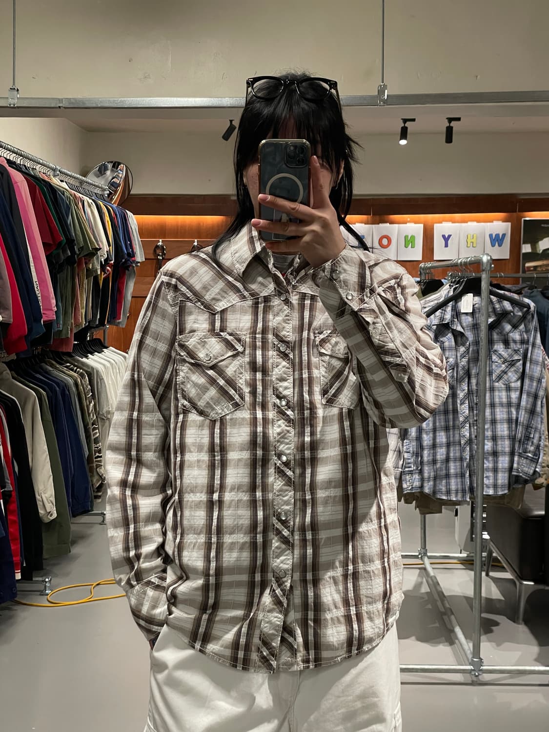 빈티지 웨스턴 체크 셔츠   상품이미지1