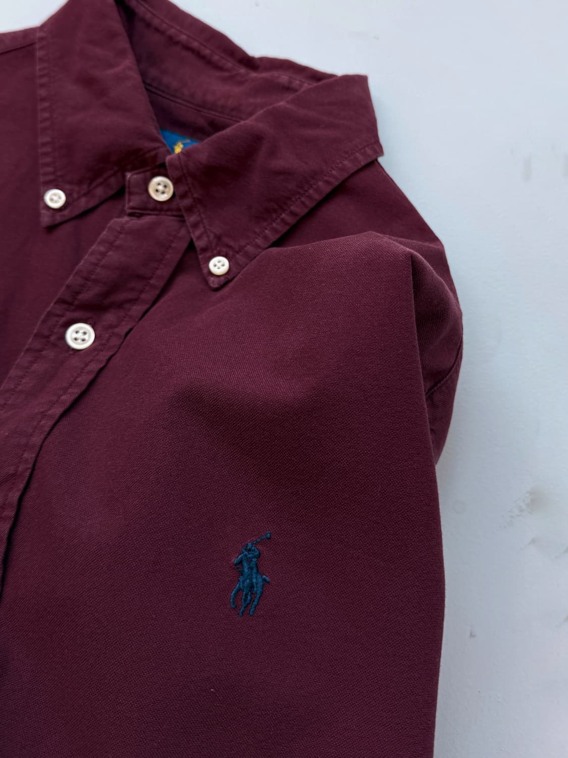 폴로 랄프로렌 루즈핏 신형 가먼트다잉 딥버건디 셔츠 상품이미지2