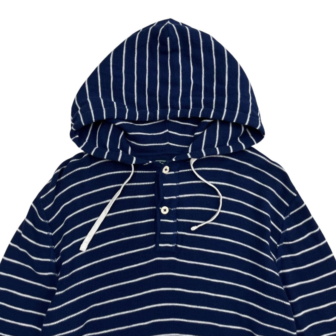 폴로 랄프로렌 화이트 단가라 네이비 니트 후드 L 상품이미지4