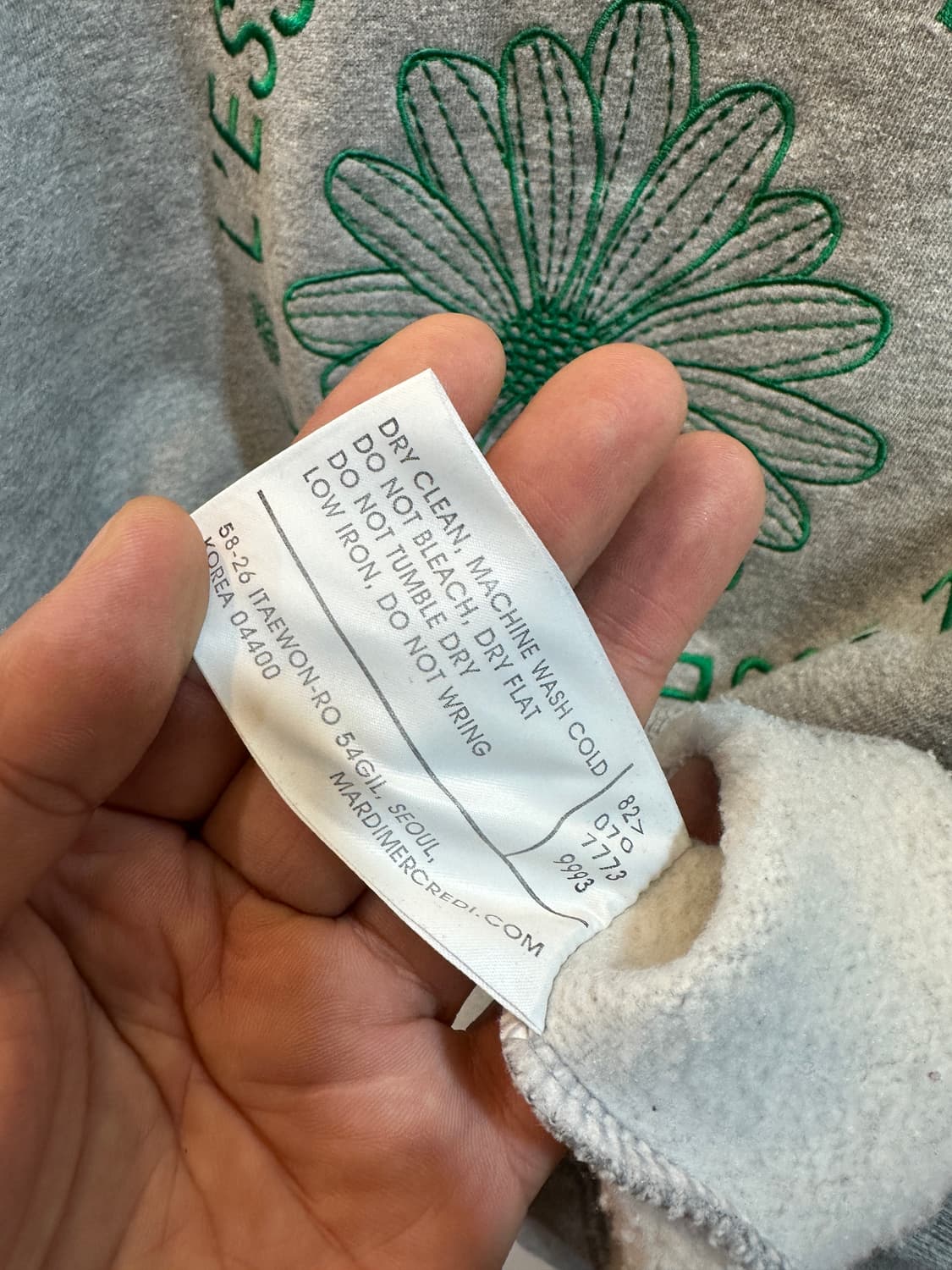 마르디메크르디 플라워 자수 맨투맨  상품이미지5