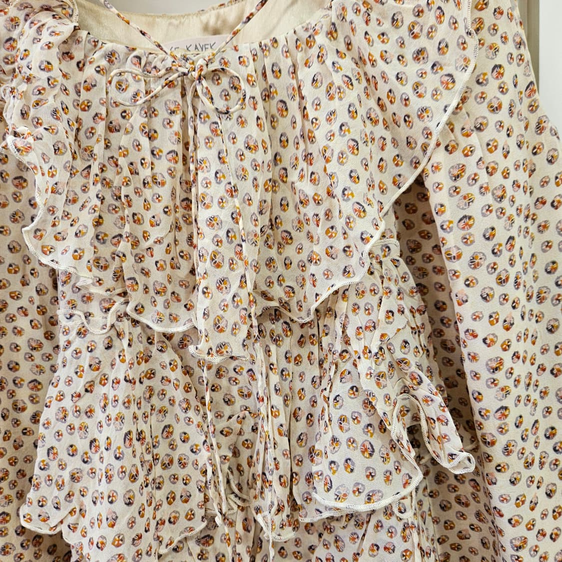 DICE KAYEK실크 프릴 원피스 상품이미지3