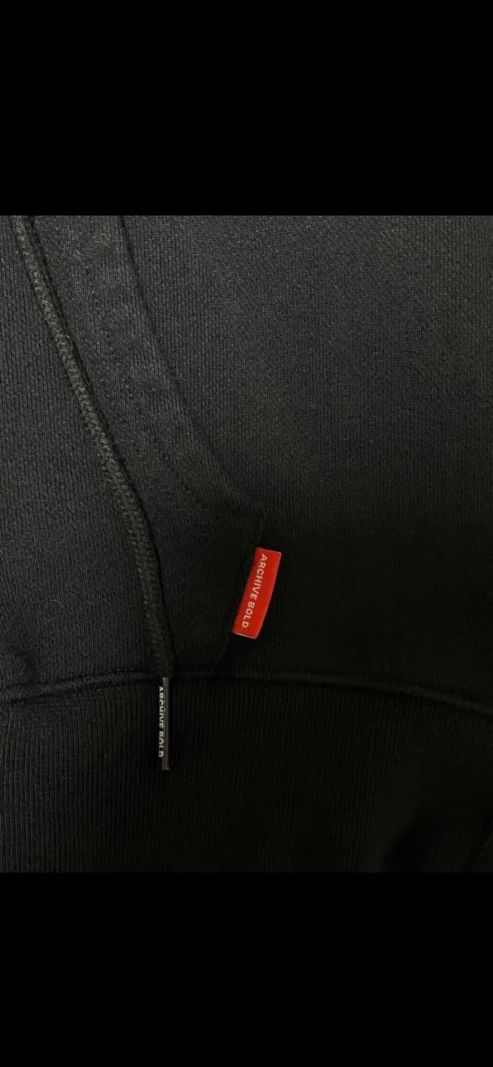 아카이브 볼드 939 크롭 후드티 블랙 상품이미지5