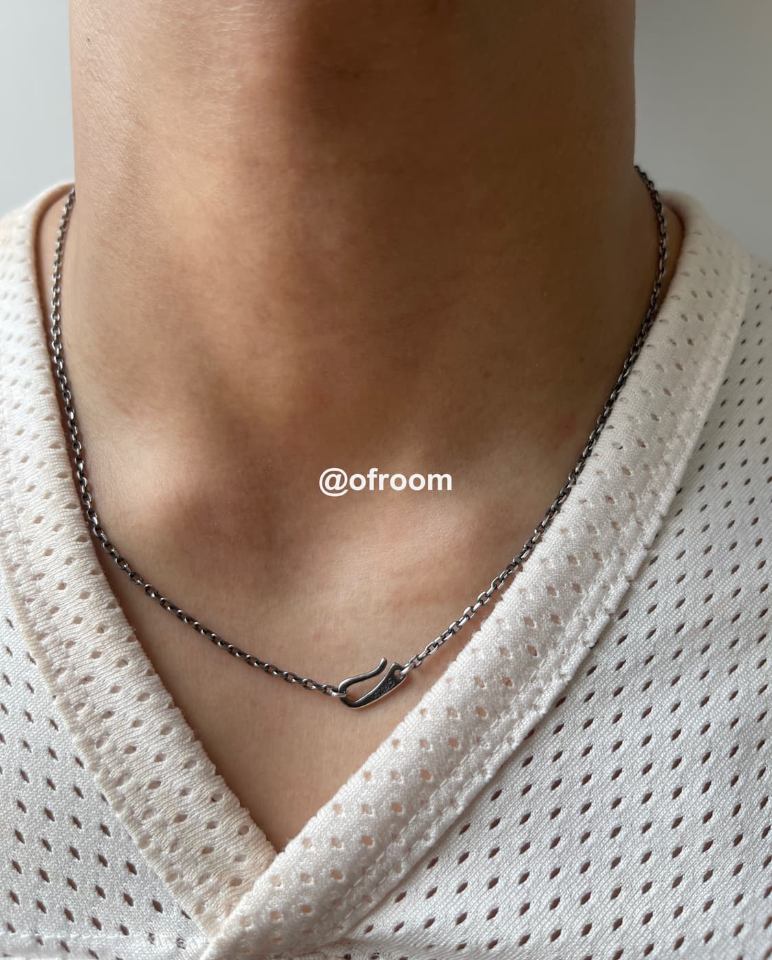 (2.1mm) 앤틱실버925 빈티지 훅 체인 목걸이 50cm 상품이미지2