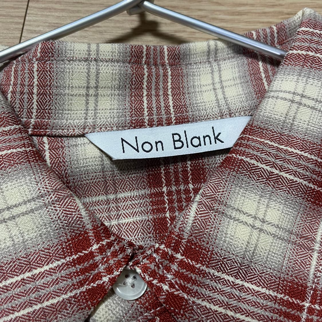 Non Blank넌블랭크  체크 셔츠 RED 상품이미지4