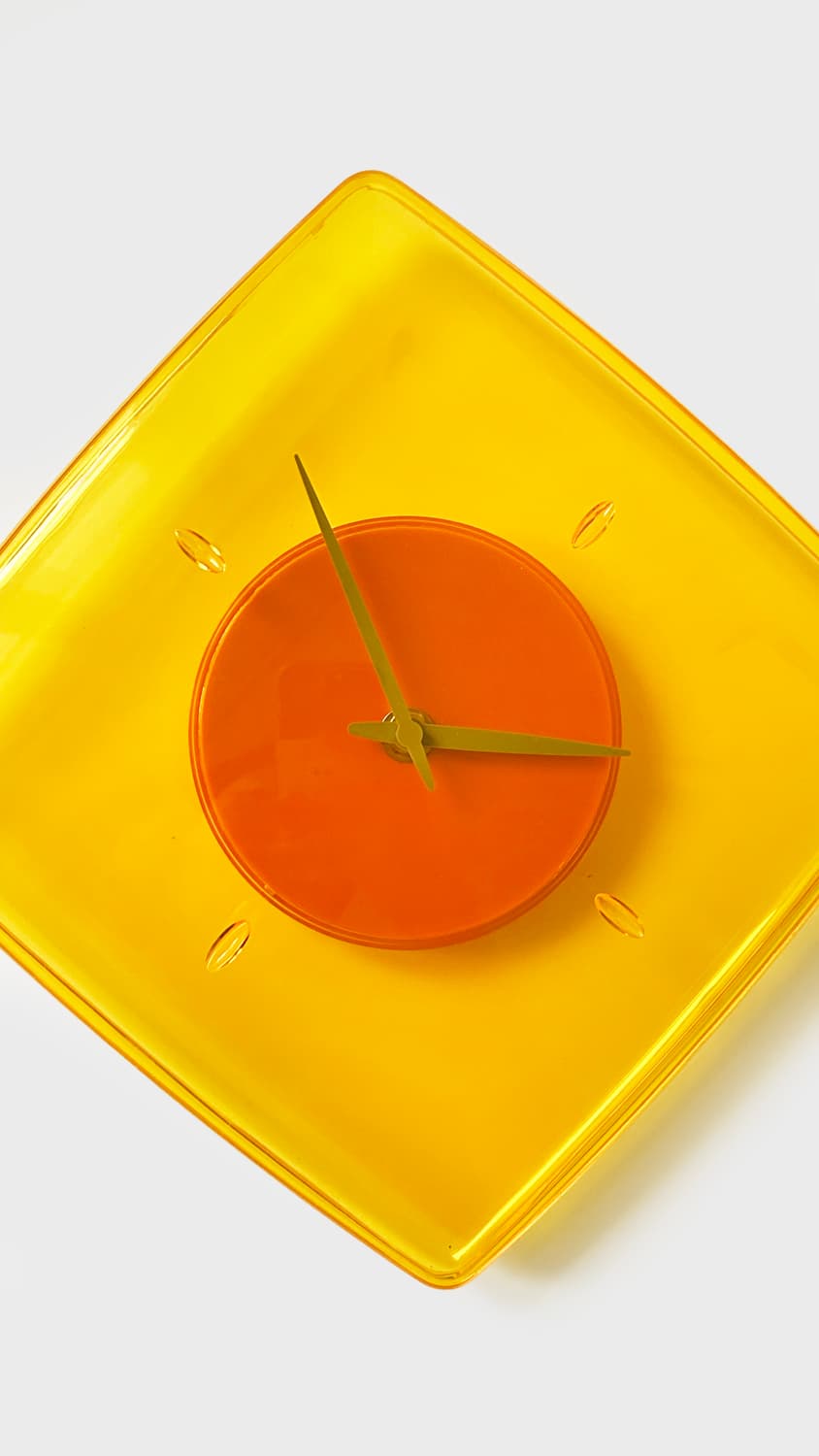 vintage ikea 90's orange wall clock 상품이미지1