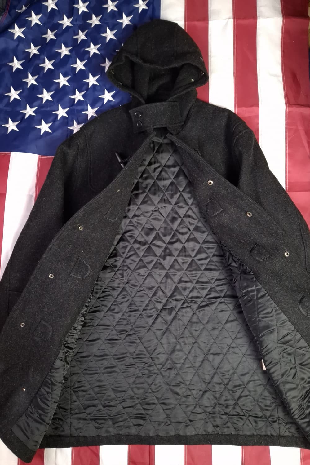 오리지날 90's 랄프로렌폴로 차콜그레이 더플떡뽁이 울 코트 상품이미지10