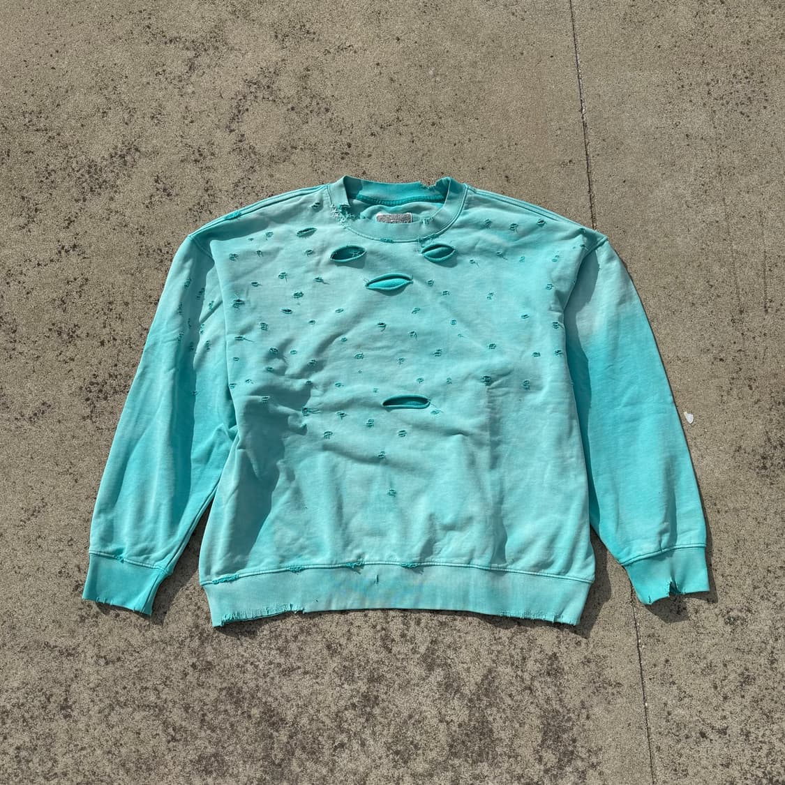 (Vintage fading) distressed mint shirts 상품이미지1