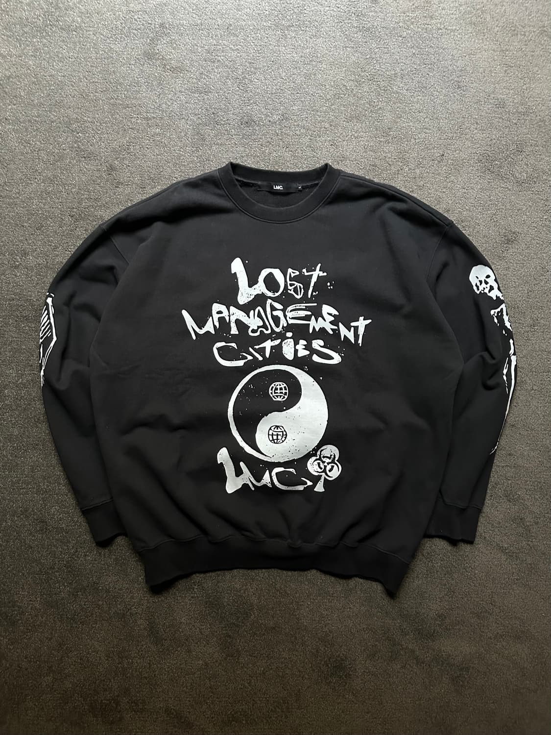 LMC 해골 프린팅 맨투맨 블랙 L 상품이미지1