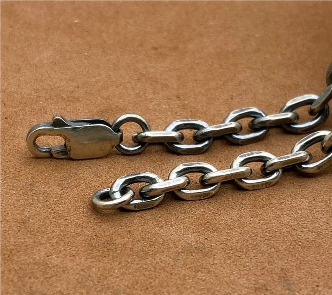 빈티지 노트링크 체인팔찌 4mm 상품이미지5