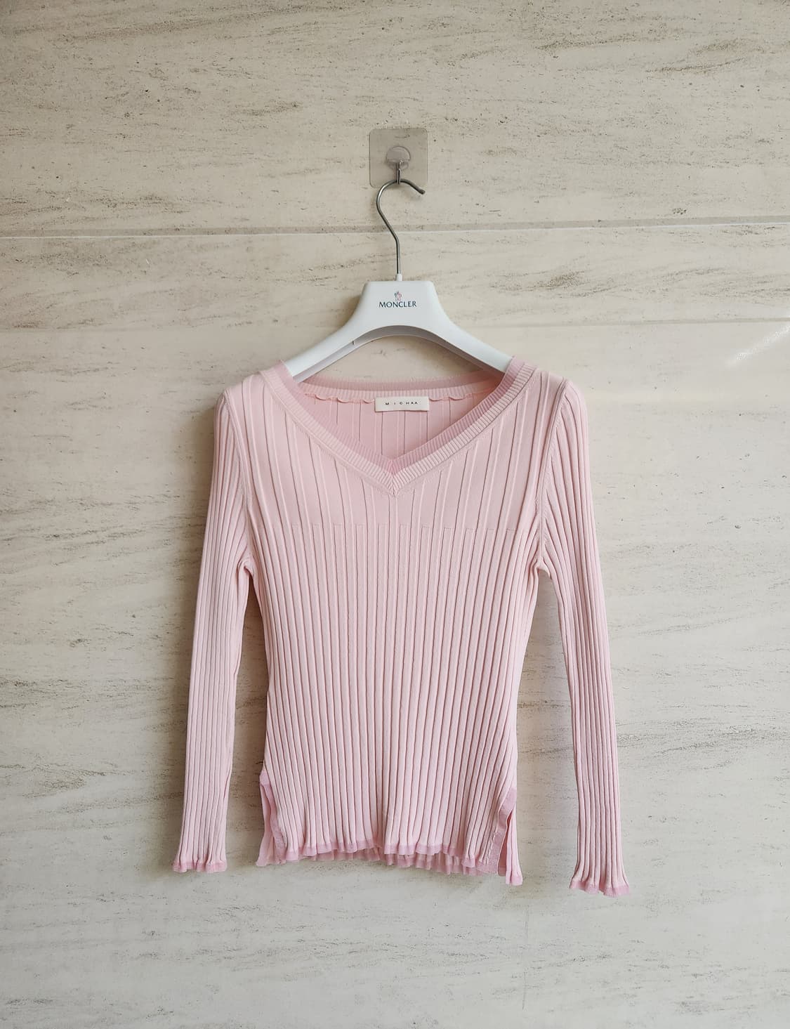 미샤 골지니트 브이넥 탑 55사이즈 상품이미지1