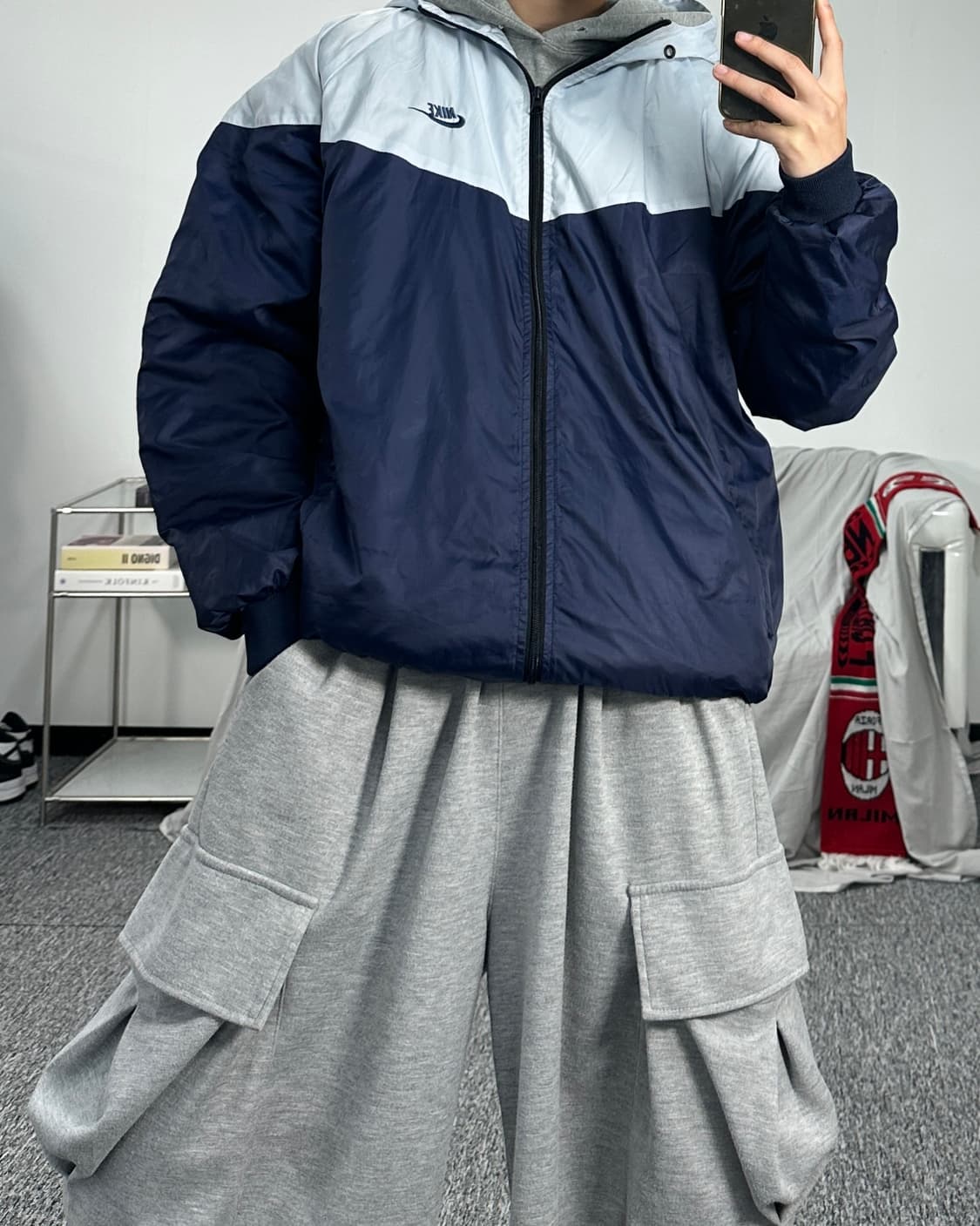 나이키 스카이블루 스우시 바람막이 2XL 상품이미지3