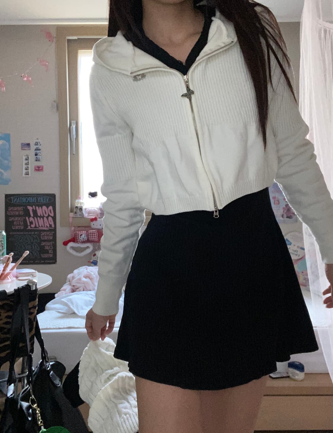 네스티팬시클럽 니트 후드집업 상품이미지3