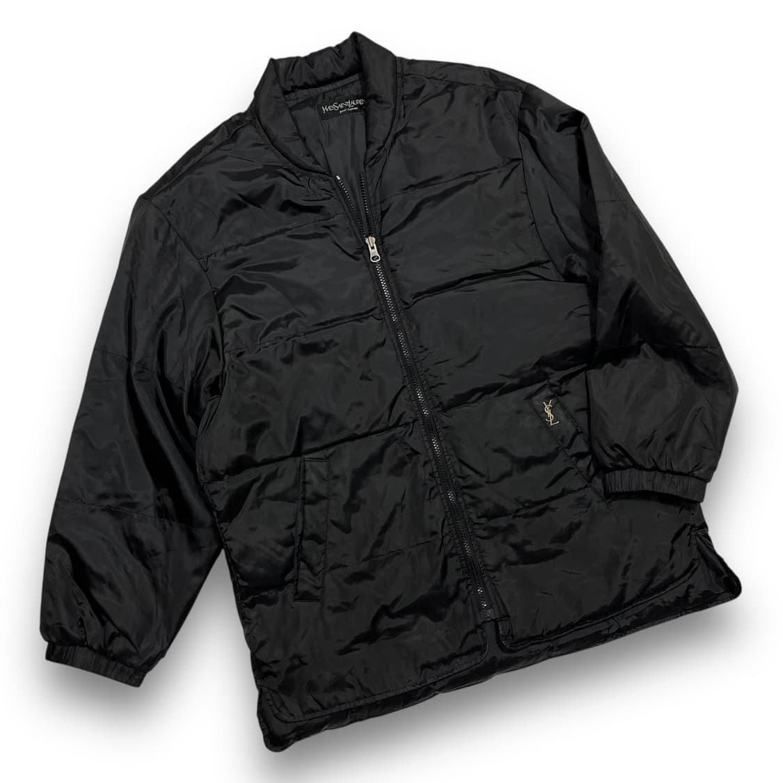 입생로랑 00s 구형 크라운 넥 락시크 패디드 자켓 상품이미지1