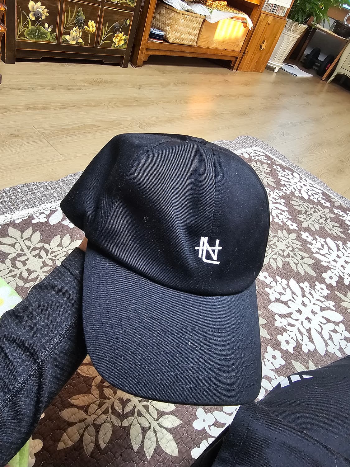 나나미카 코튼 트윌 볼캡 모자 블랙 판매합니다 상품이미지1