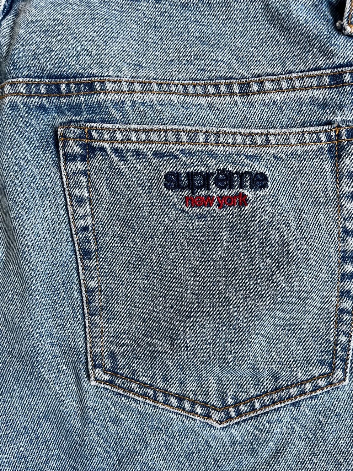 슈프림 배기진 워시드 인디고 25ss 상품이미지2