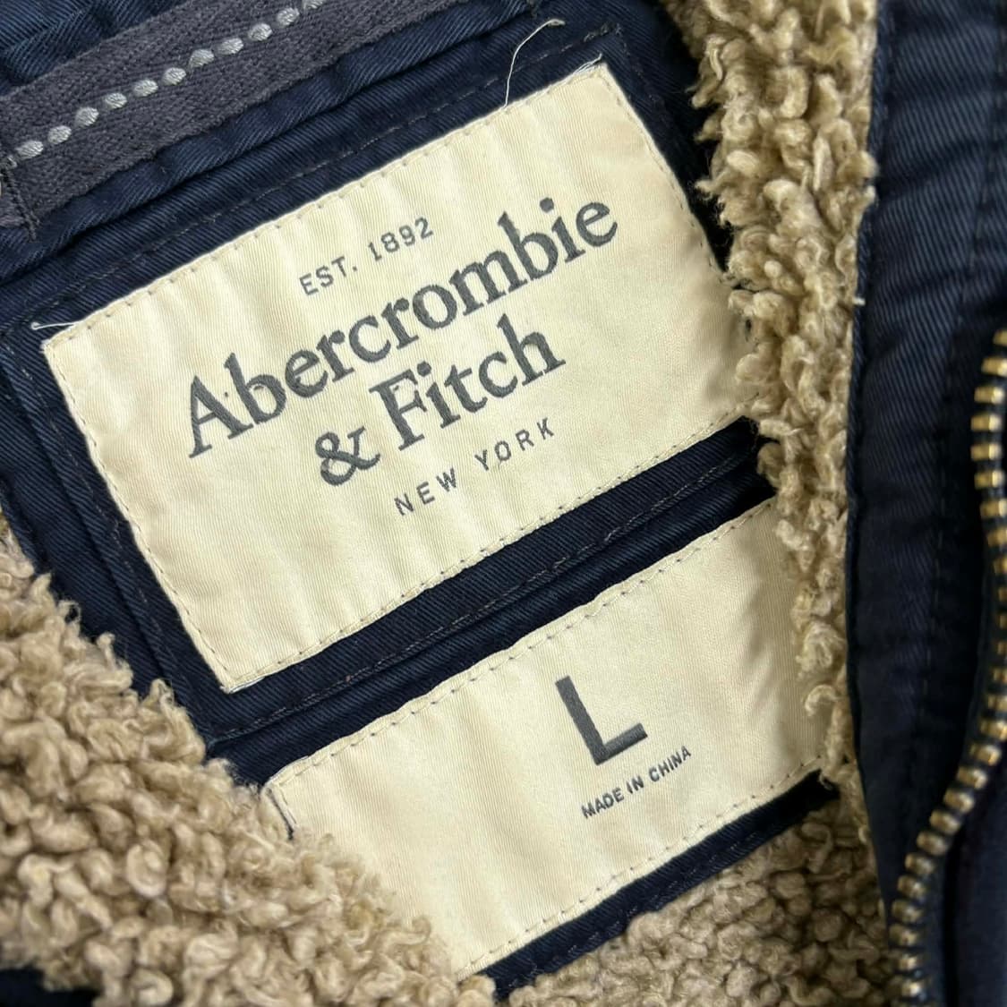 아베크롬비 y2k 울프죠 양털 스웻 대장급 후드집업 희귀져지(L) 상품이미지4