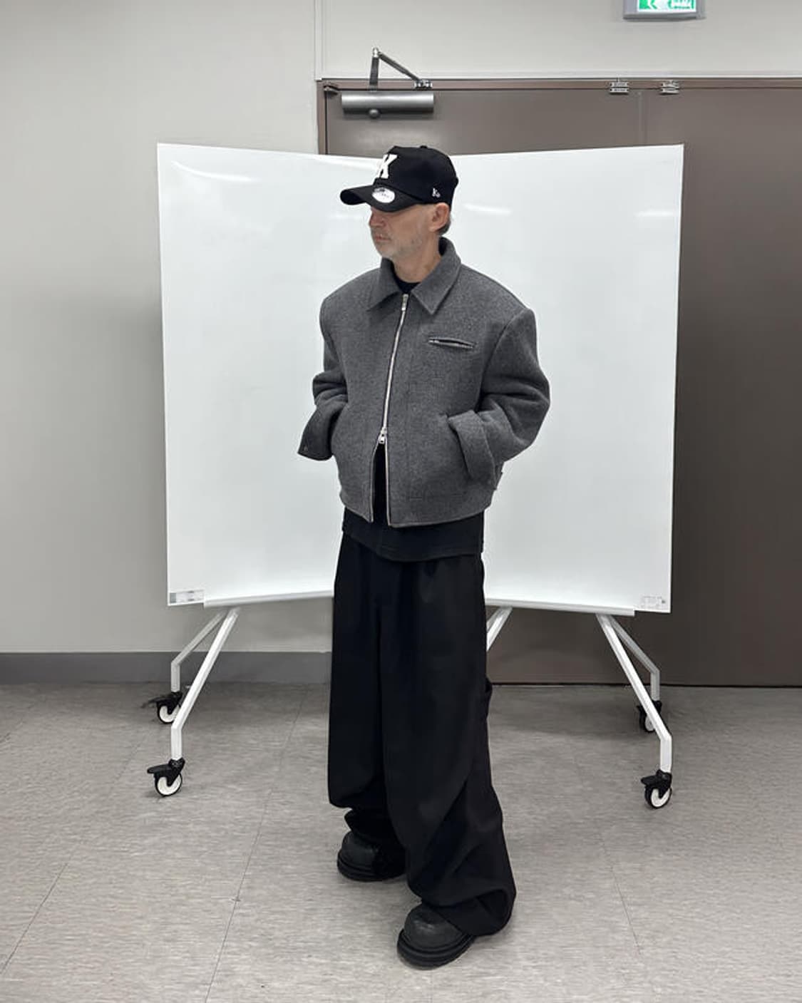 [2] 카미엔 그리드 울 자켓 상품이미지2