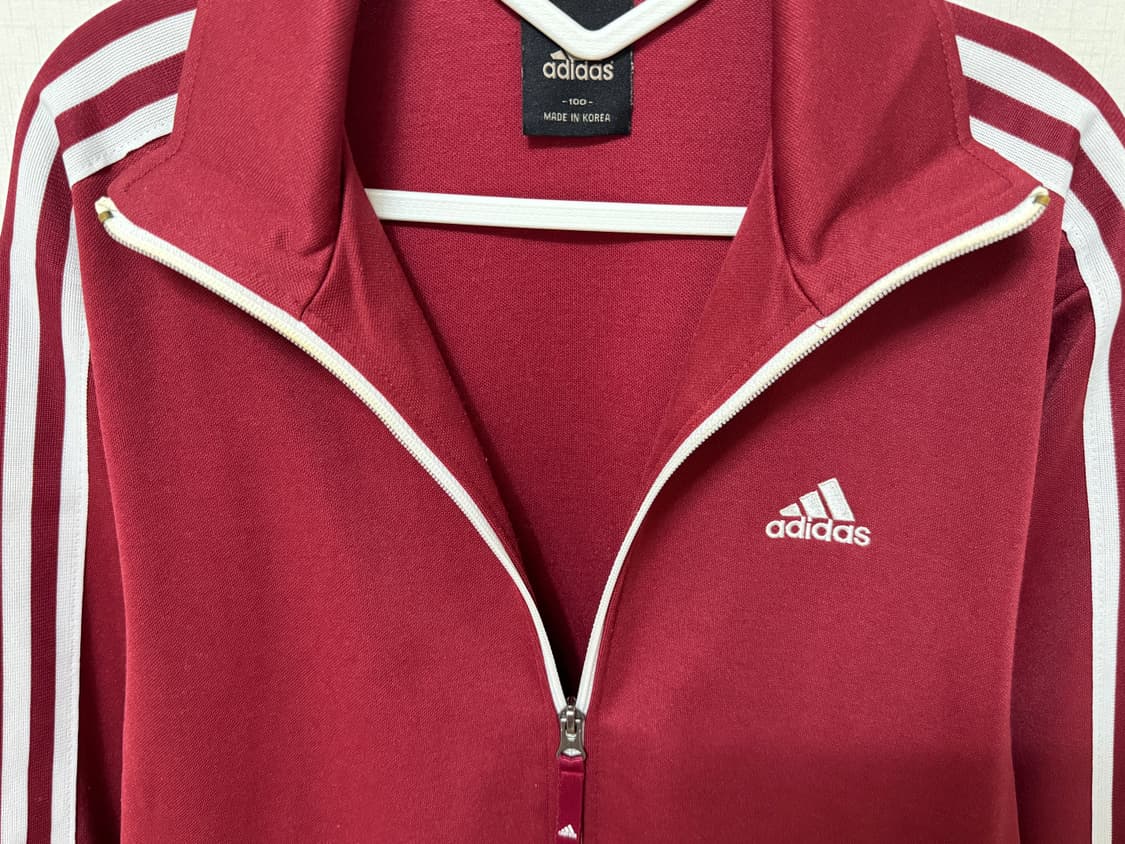 아디다스 버건디 져지 트랙탑 자켓 와인 L 100 대장 희귀 집업 상품이미지8