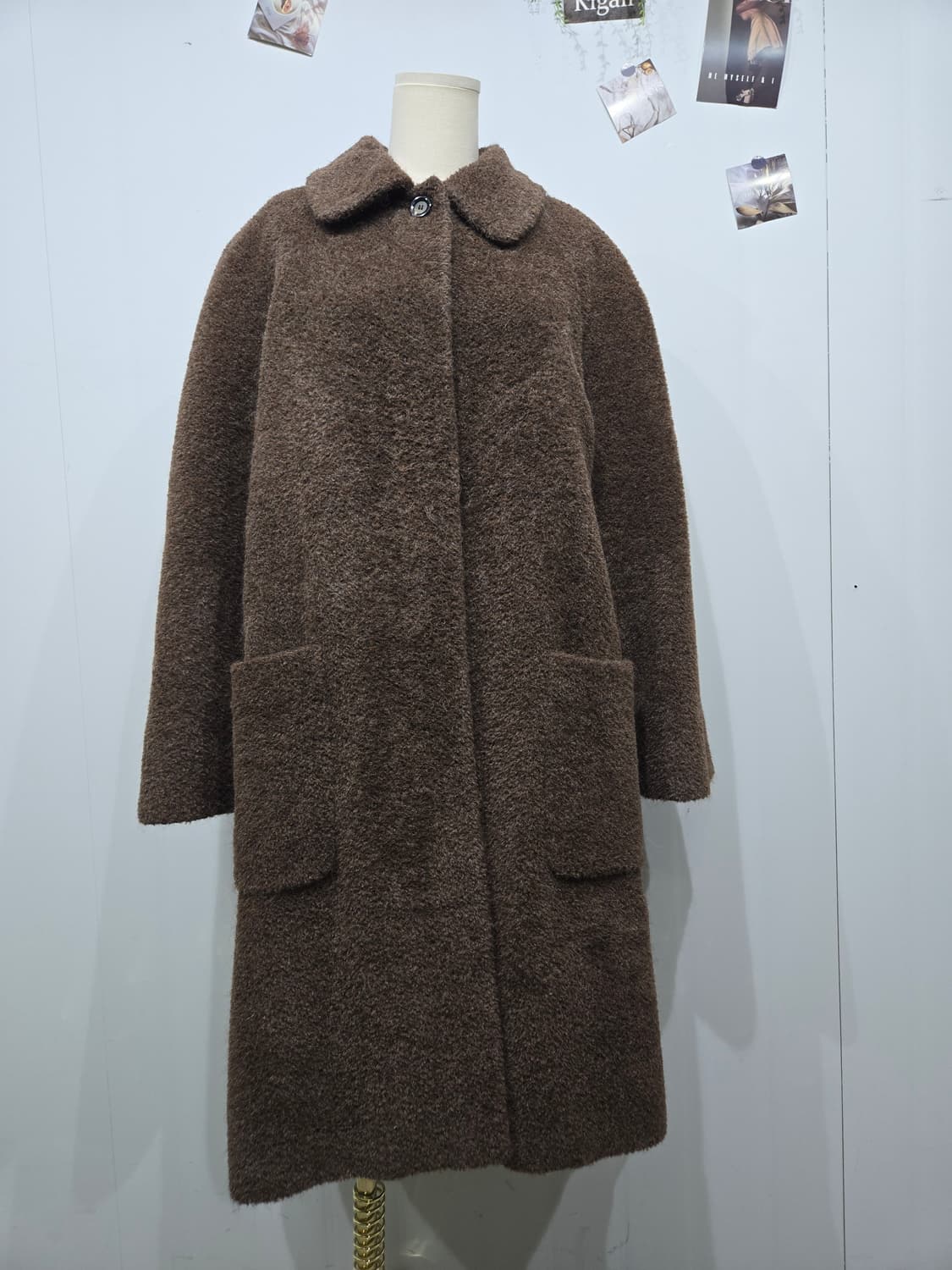 아이그너 브라운 털 코트 빈티지 스타일 상품이미지3