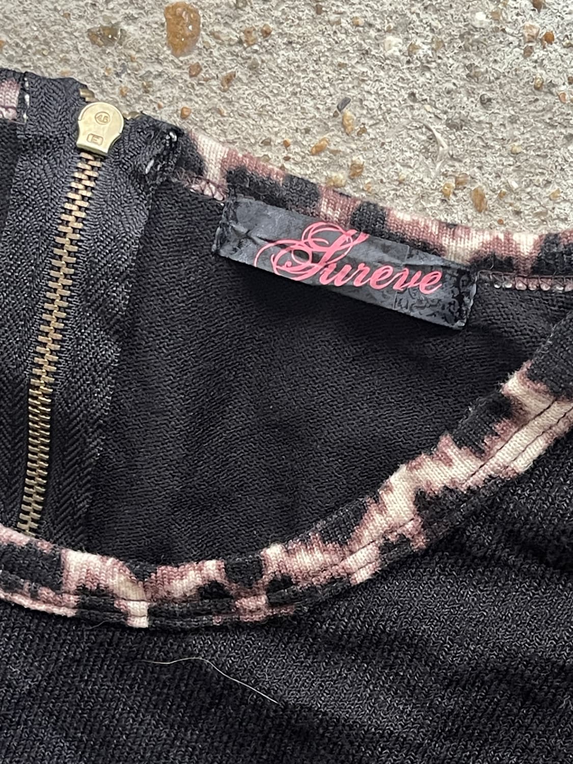 leopard back zip up sleeve t 상품이미지5