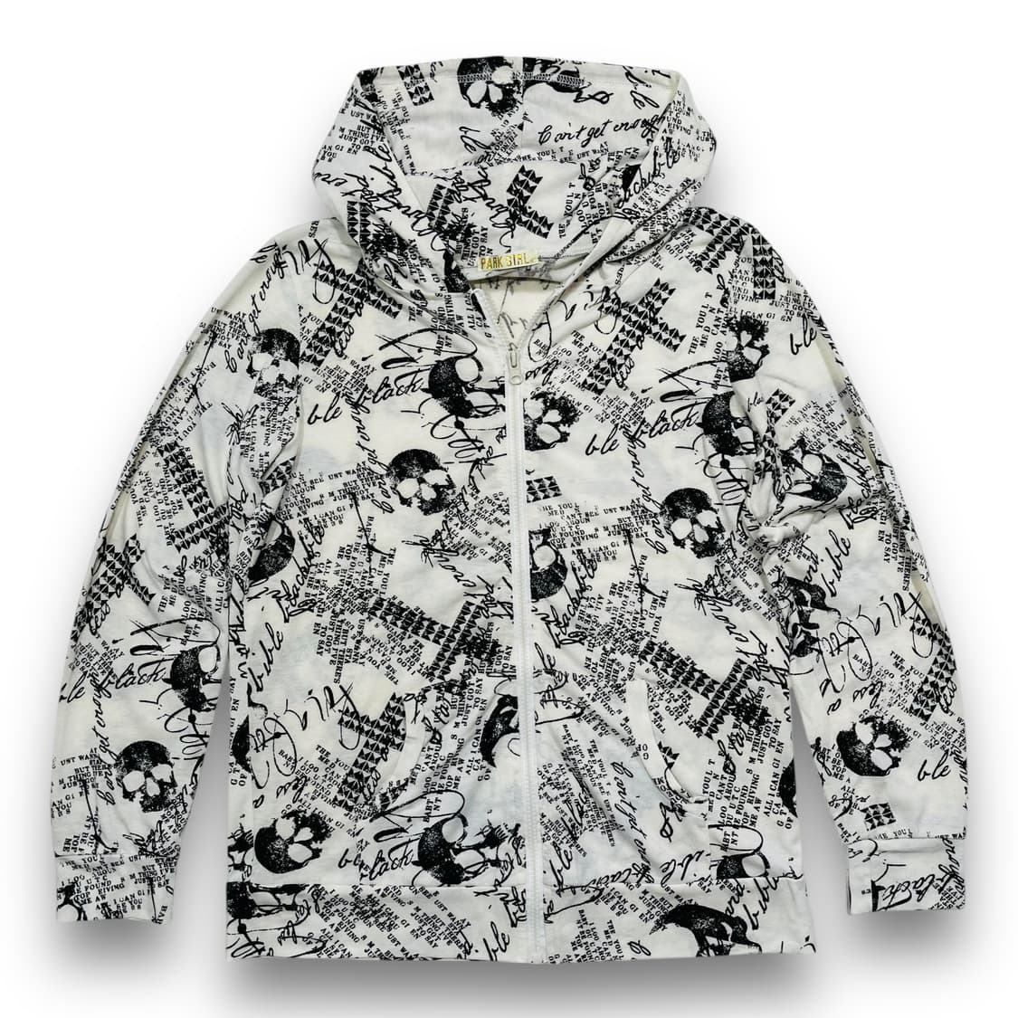 Park Girl Punk skull cross hooded zip-up 상품이미지1