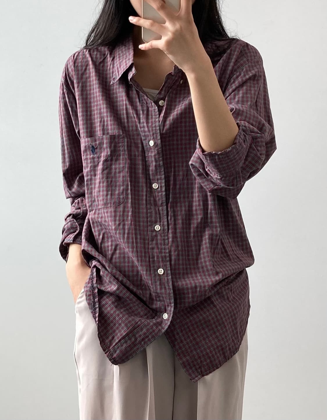 폴로 체크 셔츠 상품이미지1