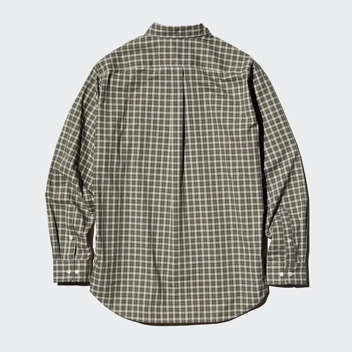 유니클로 체크 셔츠 올리브 상품이미지2