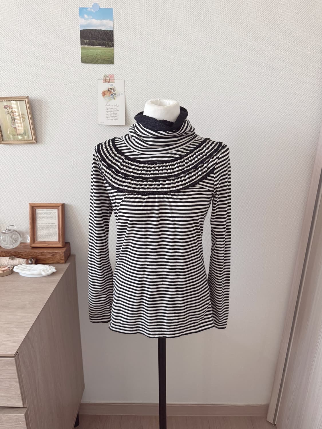 모리걸 스트라이프 폴라티 상품이미지1