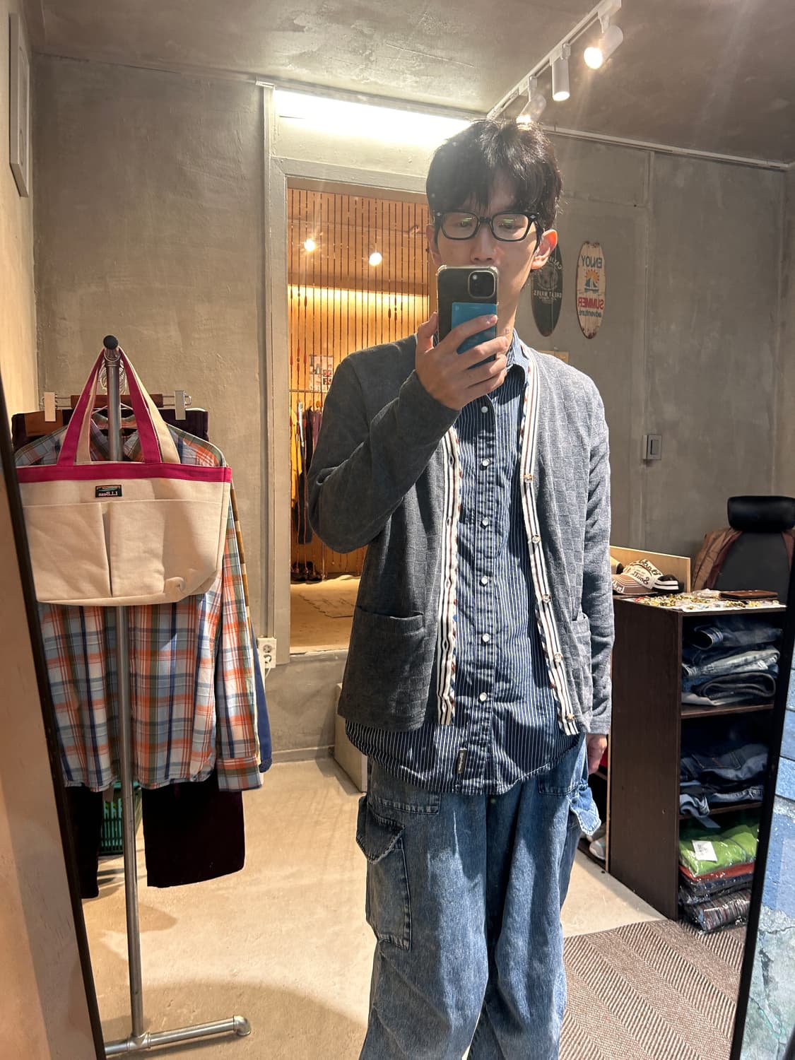 TK 그레이 입체디테일 가디건 상품이미지2