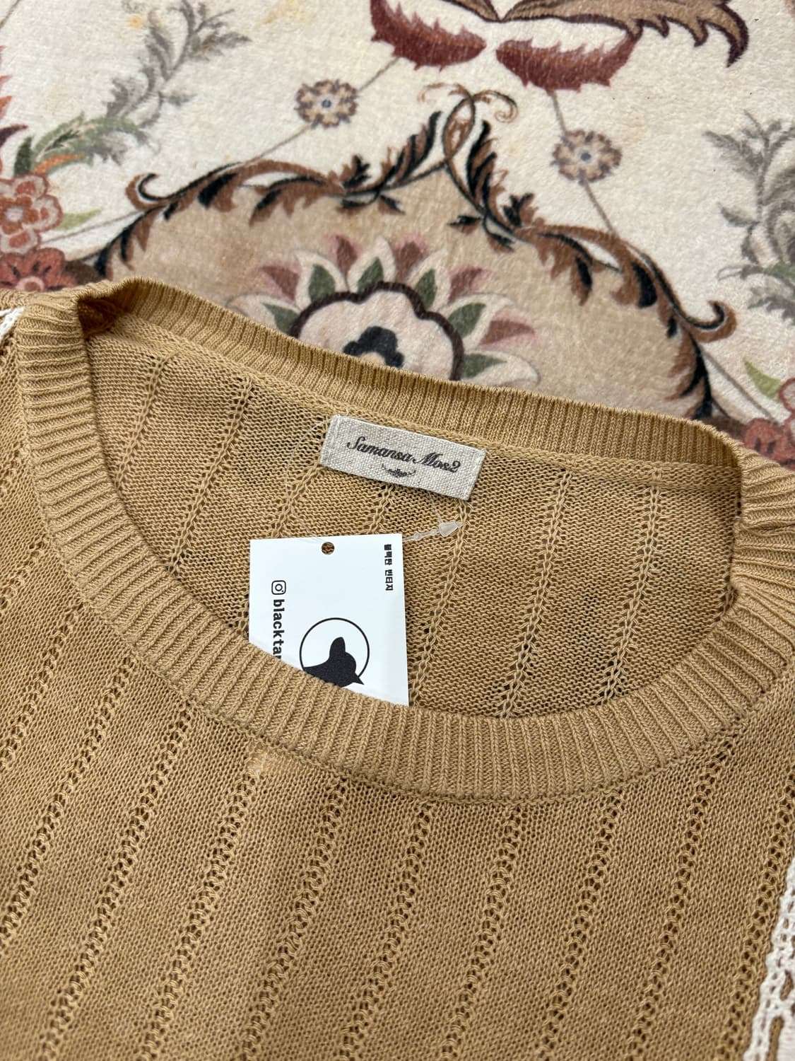 사만사모스 모리 레이스 니트반팔 상품이미지3