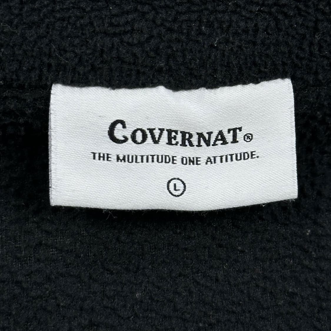 커버낫 자수 로고 블랙 후리스 자켓 (L) 상품이미지4