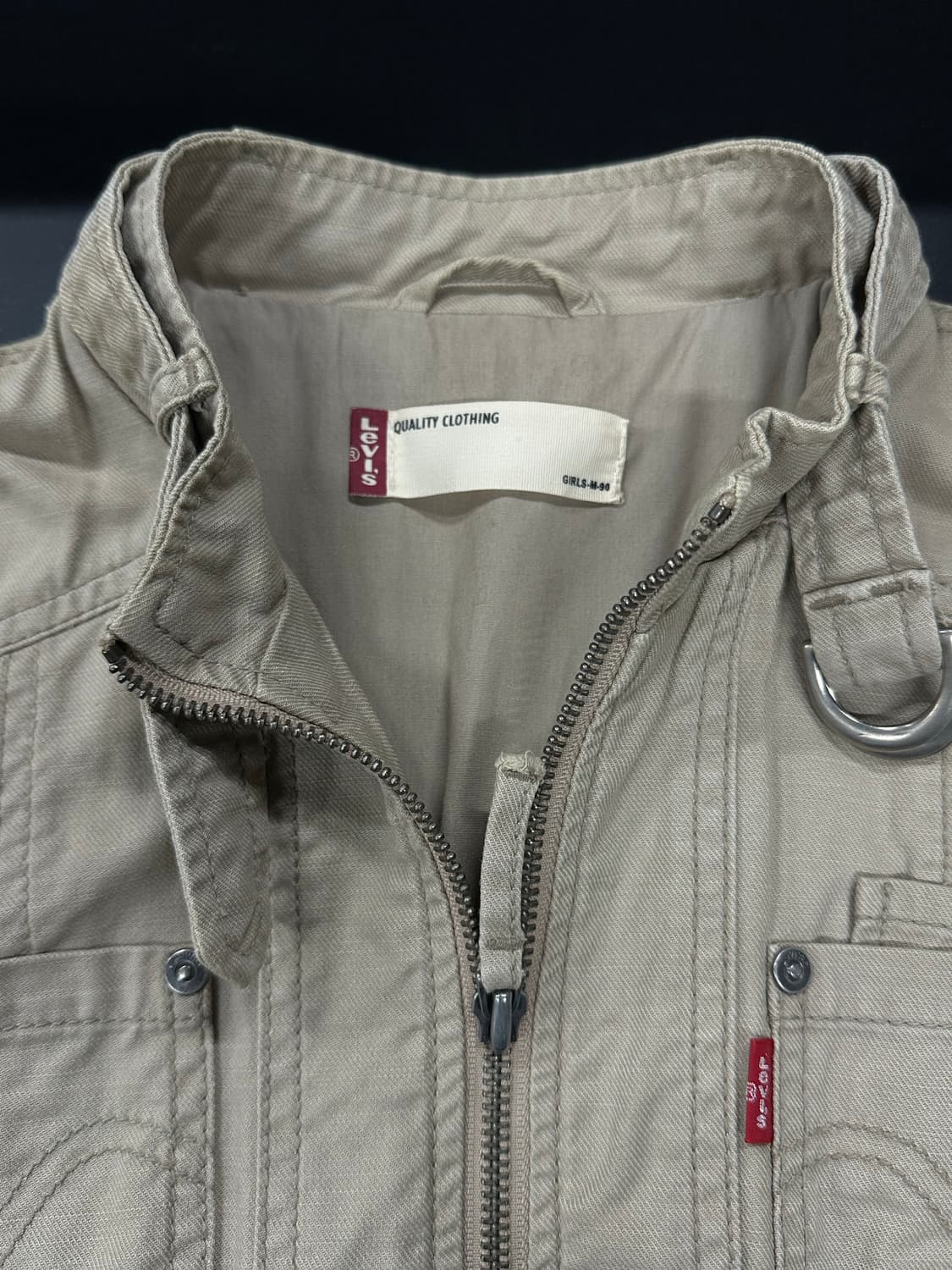 리바이스 베이지 코튼 바이커 자켓 상품이미지5