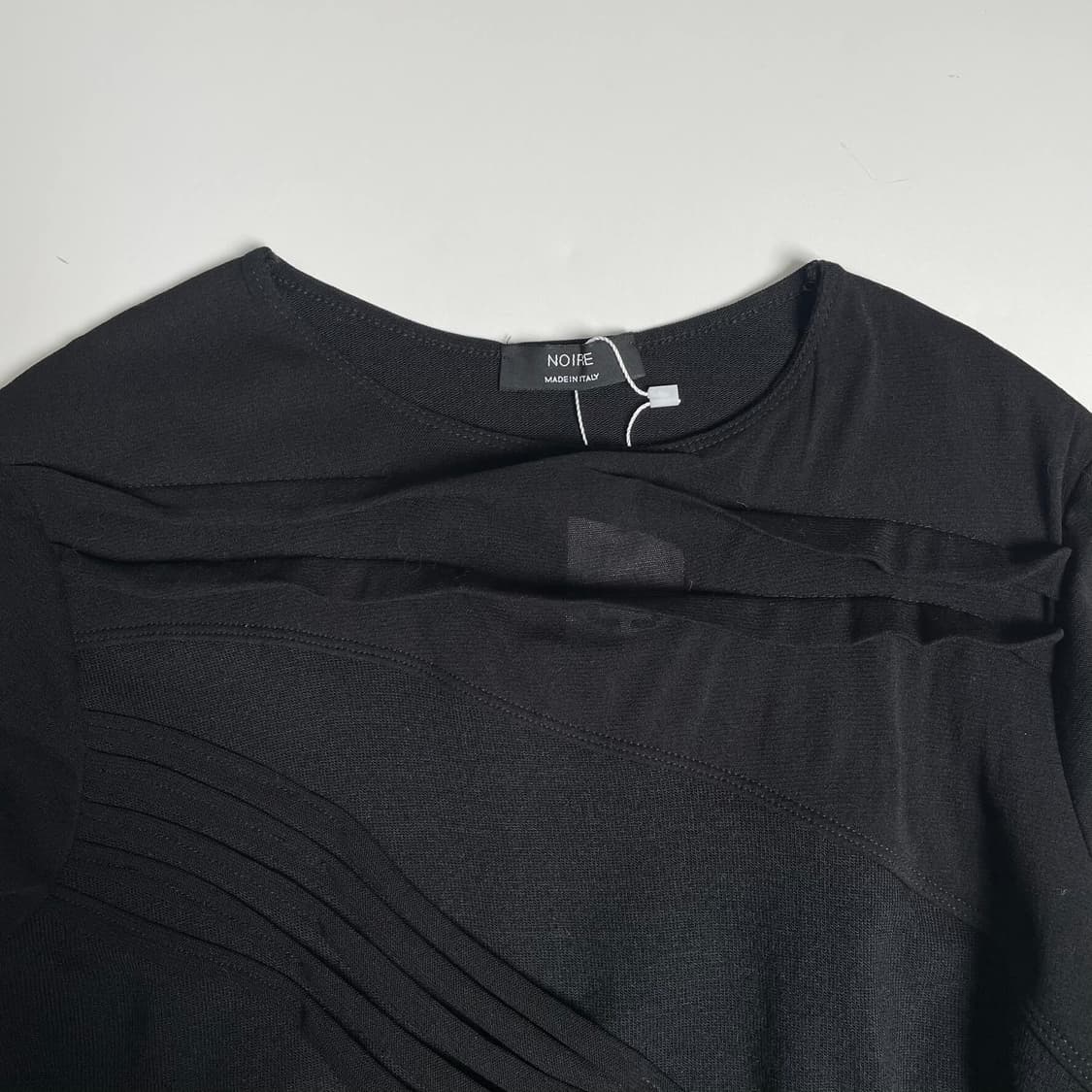 Noire 스트랩&클립 시스루 롱 슬리브 (italy)   상품이미지8