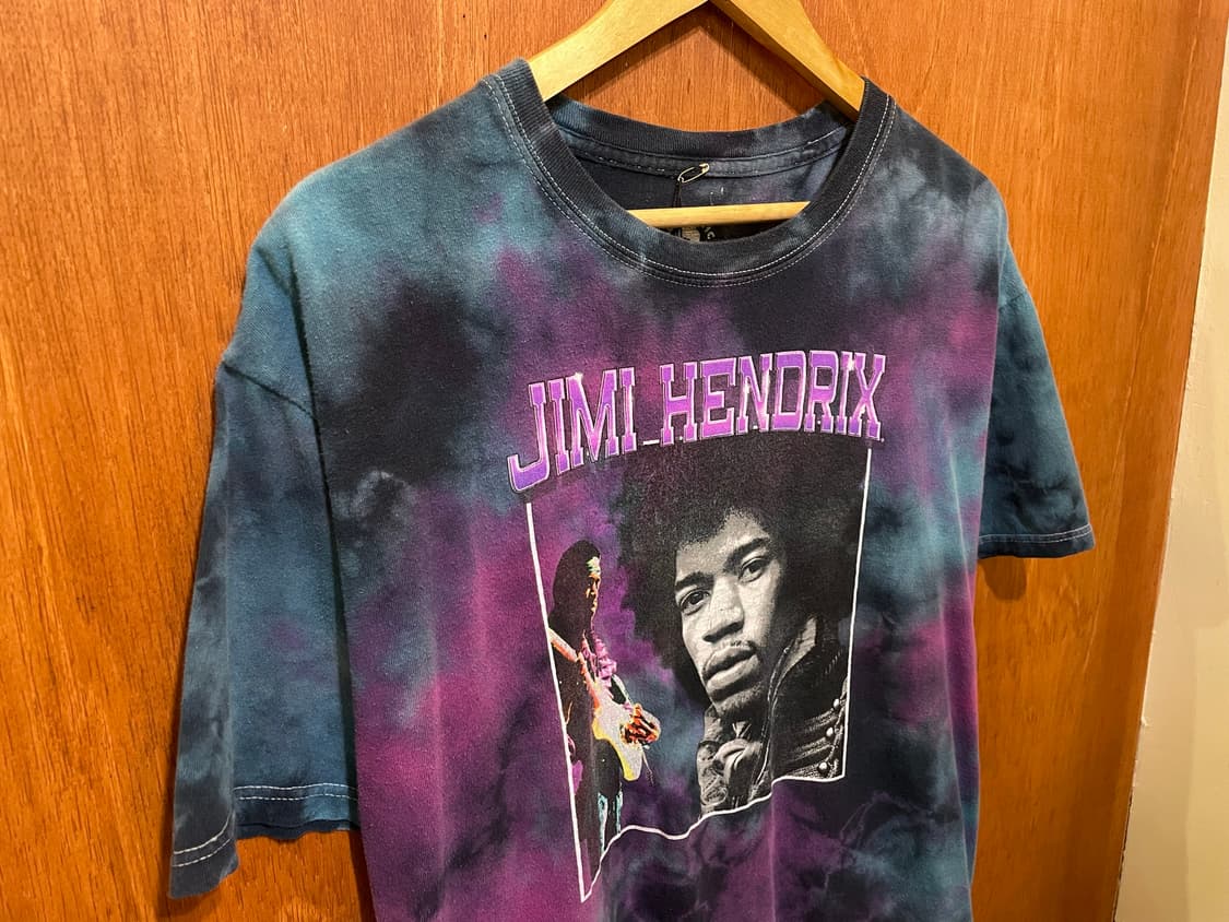 (L) Jimi Hendrix 지미 헨드릭스 프린팅 타이다이 반팔티 상품이미지4